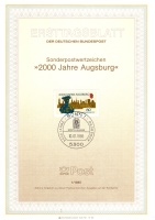 2000 Jahre Augsburg Ersttagsblatt