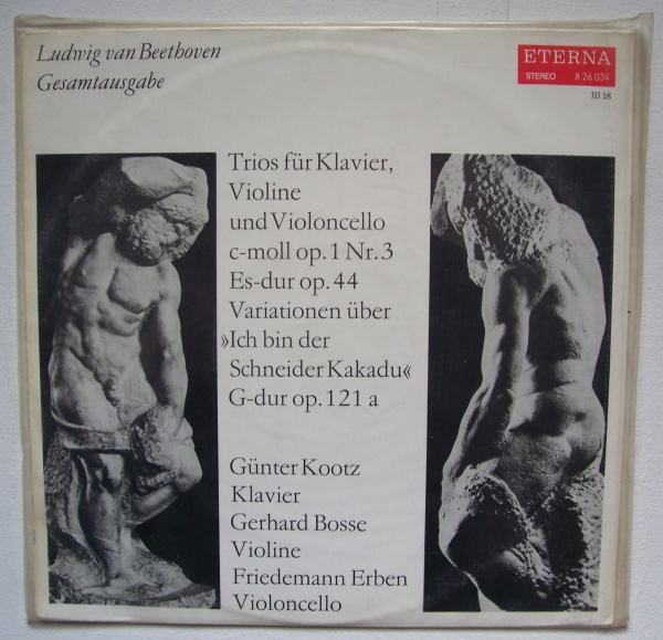Ludwig van Beethoven (1770-1827) • Trios für Klavier, Violine und Violoncello c-moll op. 1 Nr. 3 LP