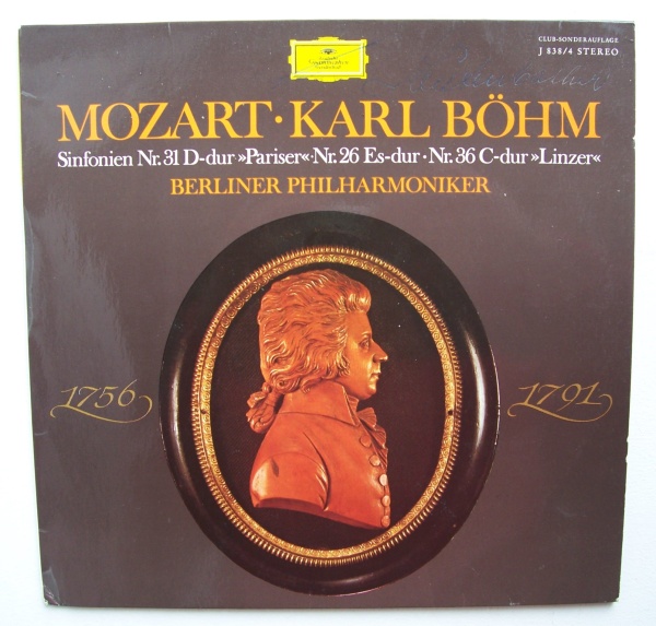 Karl Böhm: Mozart (1756-1791) • Sinfonien Nr. 31, 26 & 36 LP