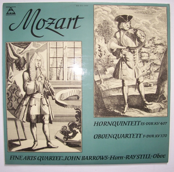 Fine Arts Quartet: Mozart (1756-1791) • Hornquintett & Oboenquartett LP