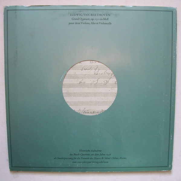 Ludwig van Beethoven (1770-1827) • Grand Quatuor op. 131 LP • Busch Quartett