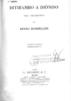 Renzo Rossellini (1908-1982) • Ditirambo a...