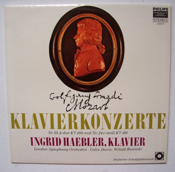 Mozart (1756-1791) • Klavierkonzerte Nr. 23 und 24 LP • Ingrid Haebler