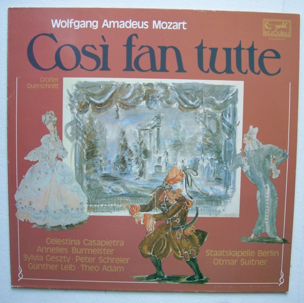 Wolfgang Amadeus Mozart (1756-1791) • Cosi fan Tutte LP • Otmar Suitner