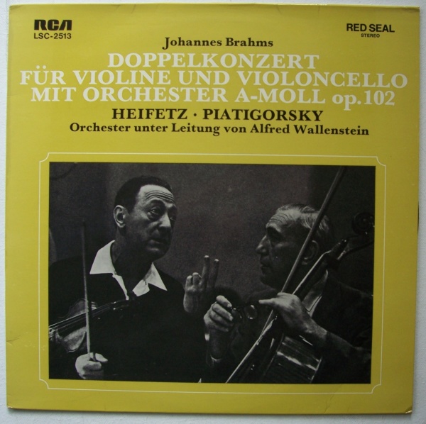 Jascha Heifetz & Gregor Piatigorsky: Johannes Brahms (1833-1897) • Doppelkonzert LP