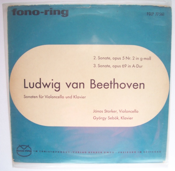 Ludwig van Beethoven (1770-1827) • Sonaten für Violoncello und Klavier LP • Janos Starker