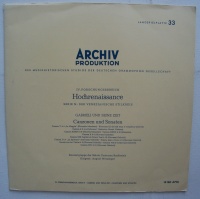 Hochrenaissance • Gabrieli und seine Zeit LP