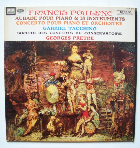 Francis Poulenc (1899-1963) • Aubade pour Piano & 18 Instruments LP • Gabriel Tacchino