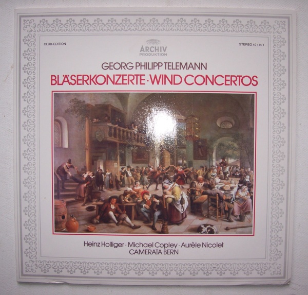 Georg Philipp Telemann (1681-1767) • Wind Concertos LP • Heinz Holliger