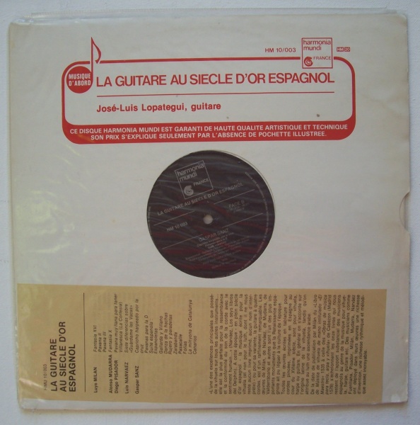 José-Luis Lopategui • La Guitare au Siècle dOr Espagnol LP