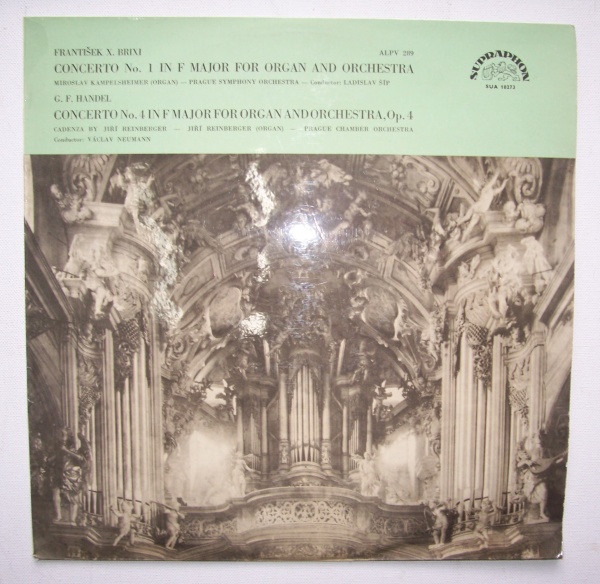 Brixi (1732-1771) & Händel (1685-1759) - Concertos in F major for Organ LP
