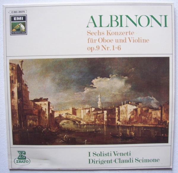 Tommaso Albinoni (1671-1750) • Sechs Konzerte für Oboe und Violine op. 9 Nr. 1-6 LP