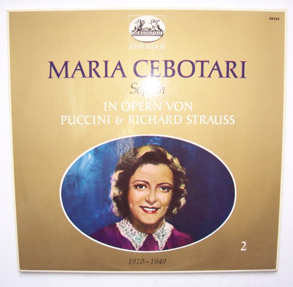 Maria Cebotari in Opern von Puccini & Richard Strauss LP