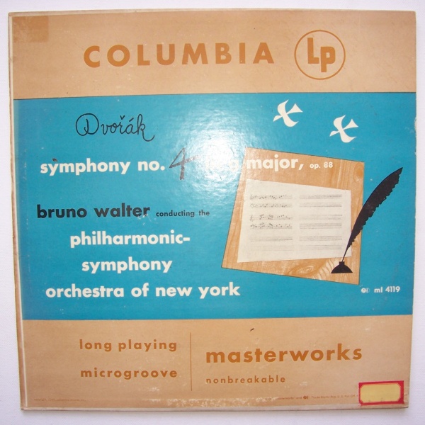 Antonin Dvorak (1841-1904) • Symphony No. 4 LP • Bruno Walter