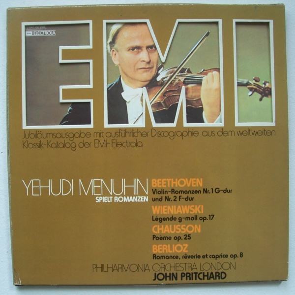 Yehudin Menuhin spielt Romanzen von Beethoven, Wieniawski, Chausson, Berlioz LP