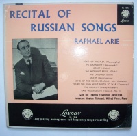 Raphael Arié • Recital of Russian Songs LP