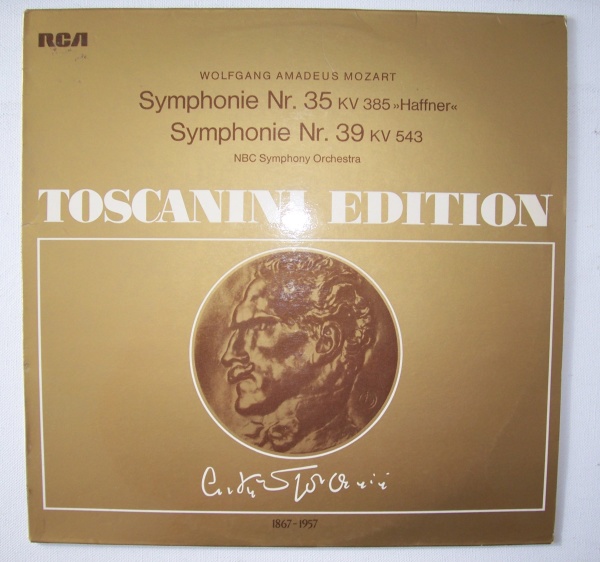 Mozart (1756-1791) • Symphonie Nr. 35 & 39 LP • Arturo Toscanini
