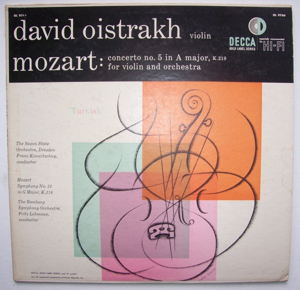 Mozart (1756-1791) • Violin Concerto No. 5 "Turkish" LP • David Oistrakh