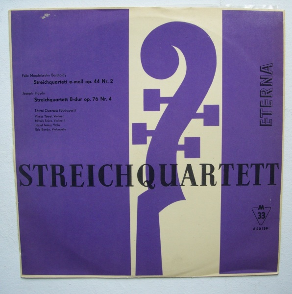 Felix Mendelssohn-Bartholdy (1809-1847) •Streichquartett e-moll op. 44 Nr. 2 LP • Tatrai Quartett