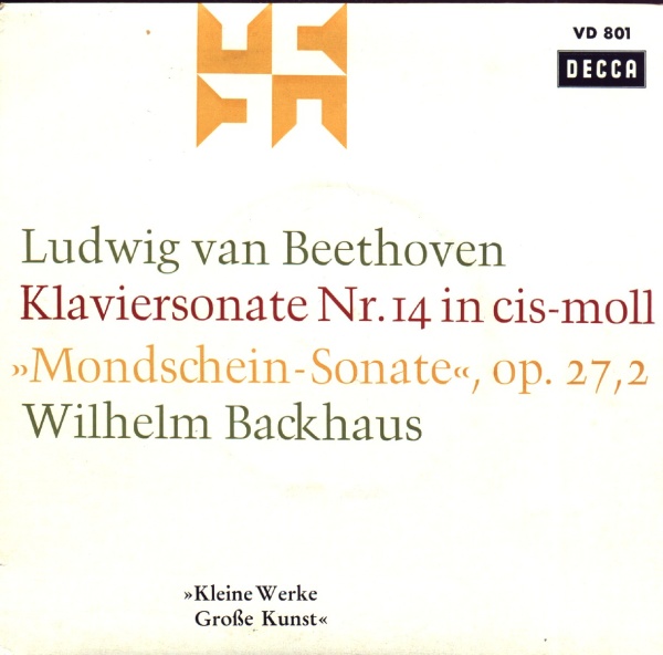 Ludwig van Beethoven (1770-1827) • Sonate Nr. 14 Mondschein 7" • Wilhelm Backhaus