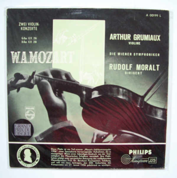Wolfgang Amadeus Mozart (1756-1791) • Zwei Violinkonzerte LP • Arthur Grumiaux