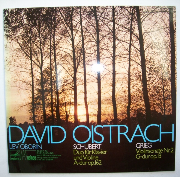 Schubert (1797-1828) • Duo für Klavier und Violine LP David Oistrach & Lev Oborin