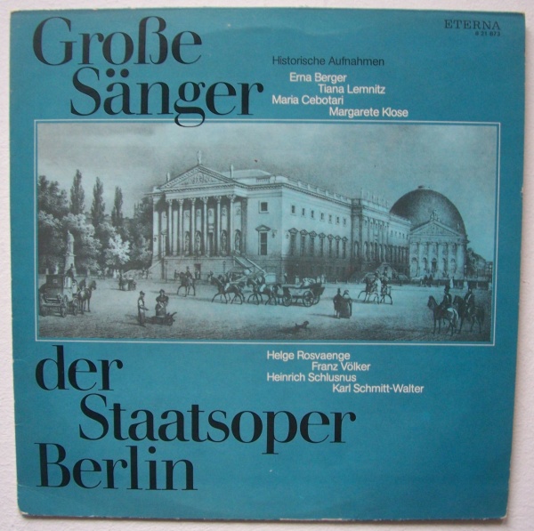 Große Sänger der Staatsoper Berlin LP
