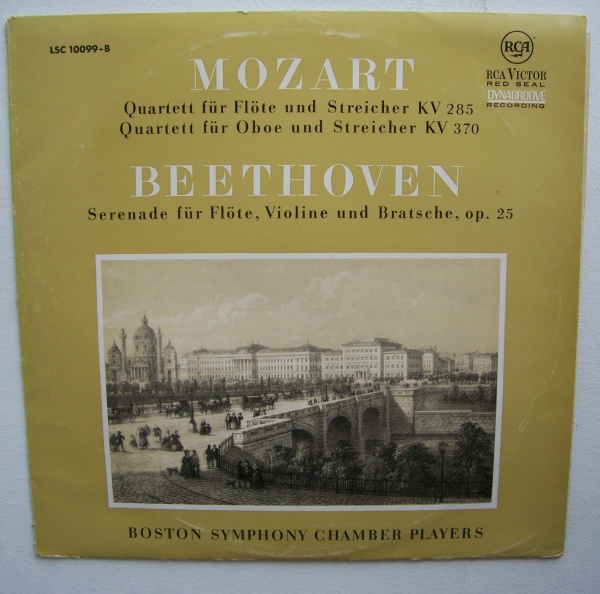 Mozart (1756-1791) • Quartett für Flöte und Streicher LP • Boston Symphony Chamber Players