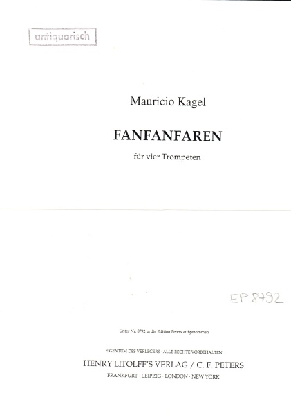 Mauricio Kagel (1931-2008) • Fanfanfaren