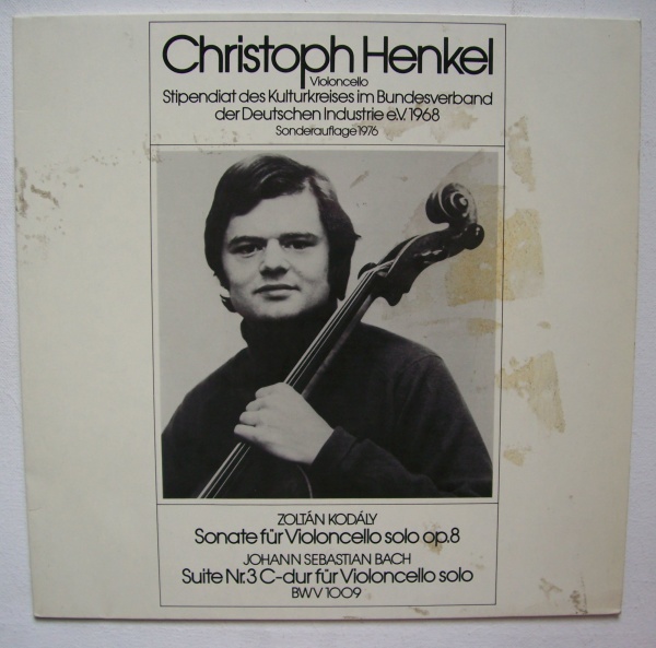 Christoph Henkel: Zoltan Kodaly (1882-1967) - Sonate für Violoncello solo op. 8 LP
