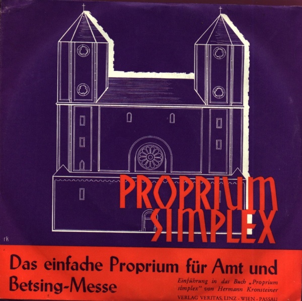 Proprium Simplex • Das einfache Proprium für Amt und Betsing-Messe 7"