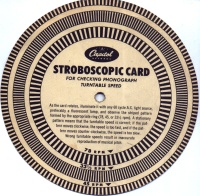 Stroboscopic Card for Checking Turntable Speed