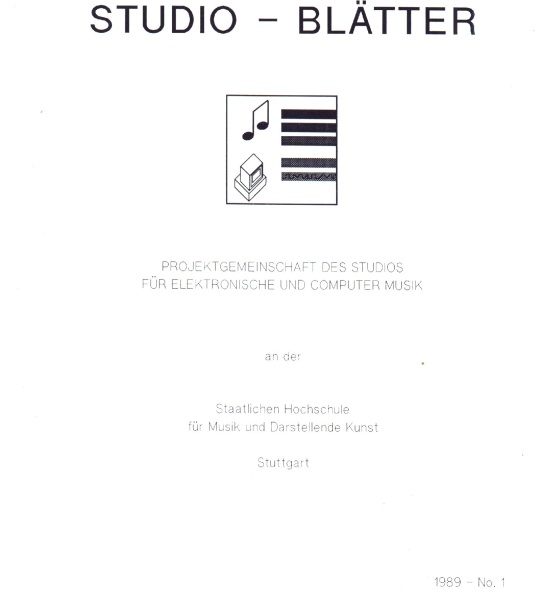 Studio Blätter • Elektronische- & Computer-Musik Stuttgart