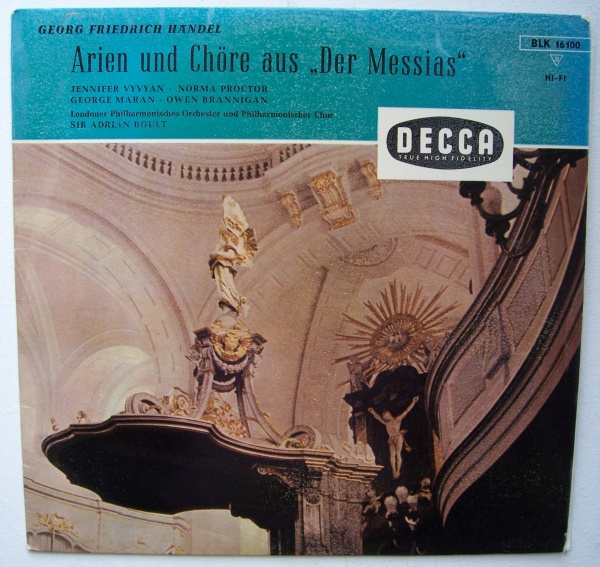 Georg Friedrich Händel (1685-1759) • Arien und Chöre aus "Der Messias" LP