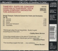 Sergei Taneyev (1856-1915) • Suite de Concert CD