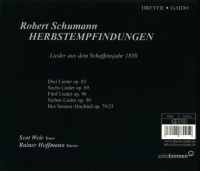 Robert Schumann (1810-1856) - Herbstempfindungen CD - Scot Weir