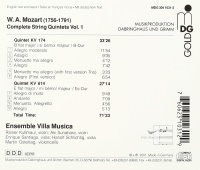 Wolfgang Amadeus Mozart (1756-1791) - Complete String Quintets Vol. 1 CD