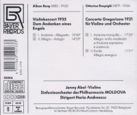 Alban Berg (1885-1935) • Violinkonzert CD • Jenny Abel