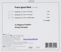Franz Ignaz Beck (1734-1809) • Symphonies op. 3 Nos. 3-5 CD