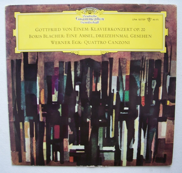 Gottfried Von Einem (1918-1996) • Klavierkonzert op. 20 LP • Gerty Herzog