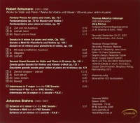Robert Schumann (1810-1856) - Werke für Violine und Klavier CD