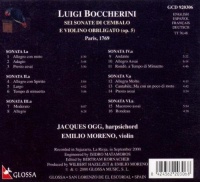 Luigi Boccherini (1743-1805) • Sei Sonate di Cembalo e Violino obbligato CD