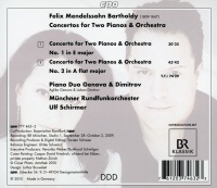 Felix Mendelssohn Bartholdy (1809-1847) • Concertos for two Pianos 1 & 2 CD