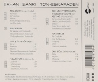 Erhan Sanri • Ton-Eskapaden CD