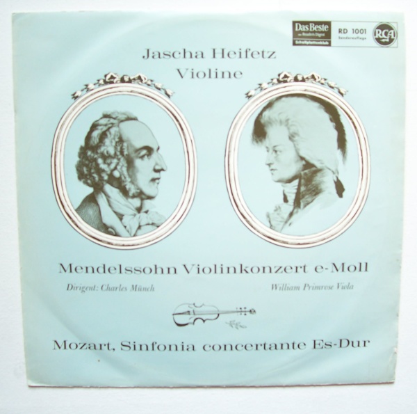 Felix Mendelssohn-Bartholdy (1809-1847) • Violinkonzert e-Moll LP • Jascha Heifetz