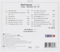Carl Loewe (1796-1869) • Lieder & Balladen / Complete Edition Vol. 18 CD