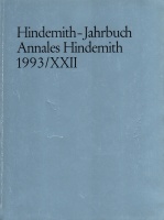 Hindemith-Jahrbuch • Annales Hindemith 1993 / XXII