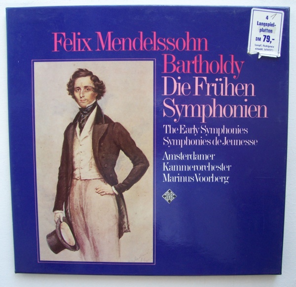Felix Mendelssohn-Bartholdy (1809-1847) • Die Frühen Symphonien 4 LP-Box • Marinus Voorberg