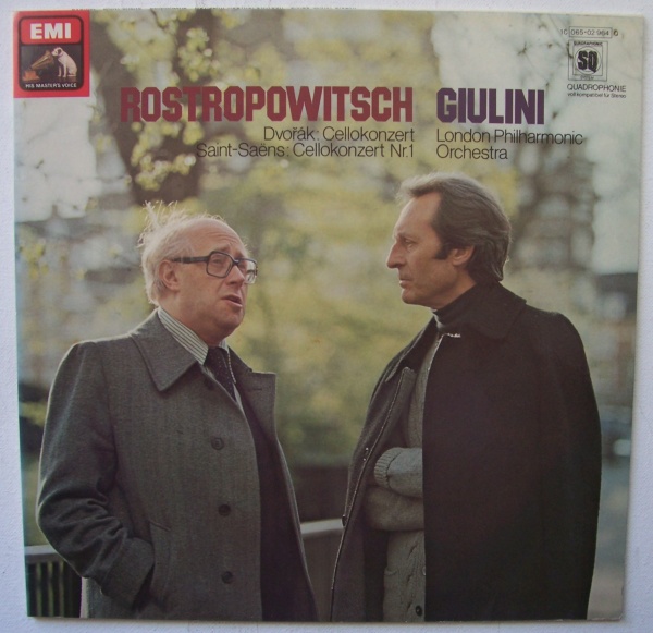 Mstislav Rostropovitch & Carlo Maria Giulini • Dvorak & Saint-Saens LP