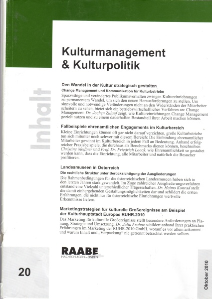 Kulturmanagement & Kulturpolitik